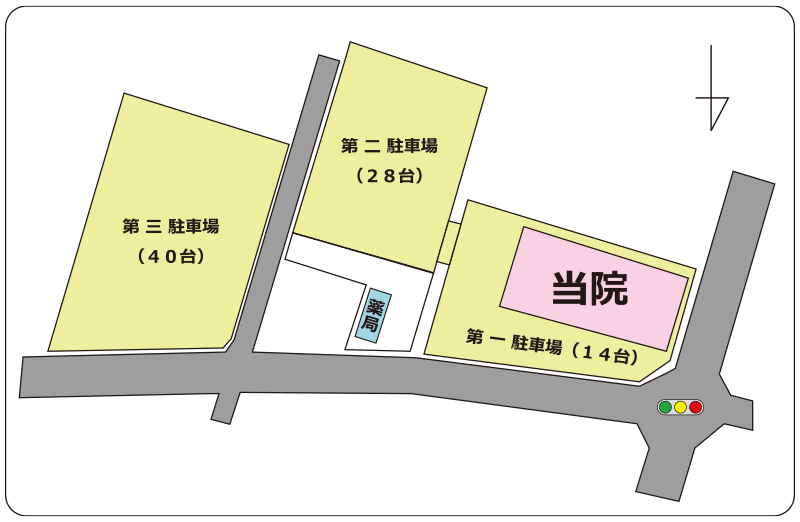 さぎさかクリニック駐車場MAP